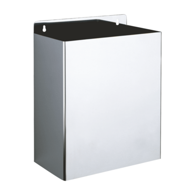 Wall-mounted stainless steel bin, 13 litres