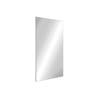 Stainless steel rectangular mirror, H. 500mm