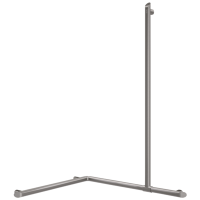 Be-line® corner grab bar with sliding vertical rail