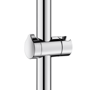 Sliding shower head holder for shower rails, Ø 25mm and 32mm, bright