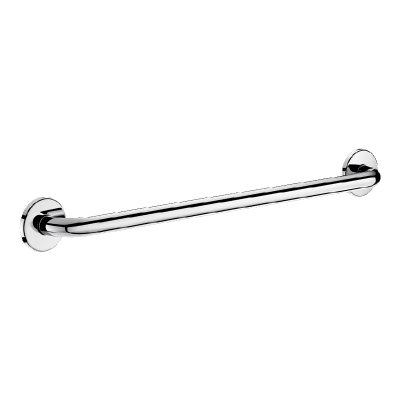 Straight stainless steel grab bar, bright, Ø 25mm, 600mm