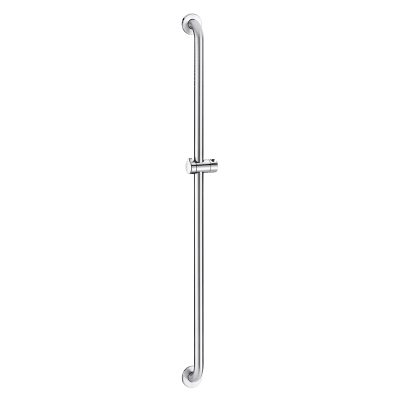 Upright shower bar with sliding shower head holder