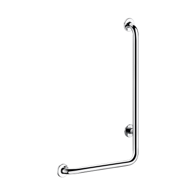 L-shaped stainless steel grab bar, bright, H. 750mm