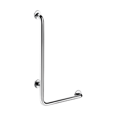 L-shaped stainless steel grab bar, bright, H. 750mm