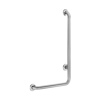 L-shaped stainless steel grab bar, satin, H. 750mm