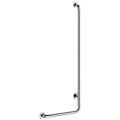 L-shaped stainless steel shower grab bar, bright, H. 1,150mm