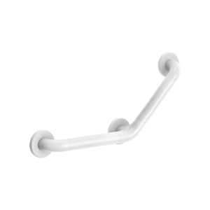 Angled Nylon grab bar 135°, white, anti-bacterial, 220 x 220mm