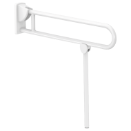 5170N-White Nylon drop-down rail with leg, Ø 32mm, L. 850mm