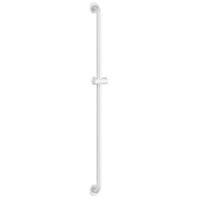 Riser rail with shower head holder in anti-bacterial white Nylon