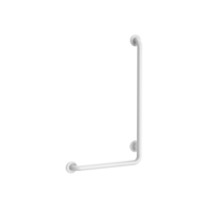 5070N-White L-shaped anti-bacterial Nylon shower grab bar, H. 750mm