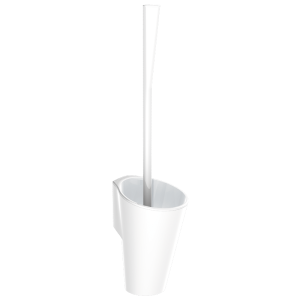 Wall-mounted toilet brush set with long handle