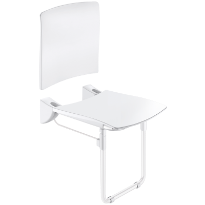 Lift-up Comfort shower seat with backrest and leg