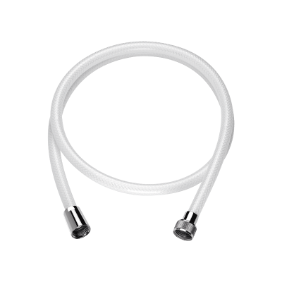 White, reinforced PVC flexible hose