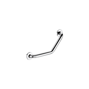 Angled stainless steel grab bar 135°, bright, 220 x 220mm
