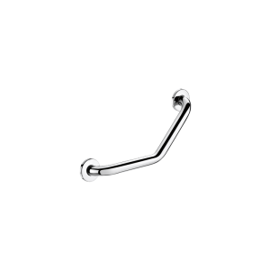 Angled stainless steel grab bar 135°, bright, 220 x 220mm