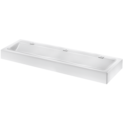 Wall-mounted MINERALCAST wash trough