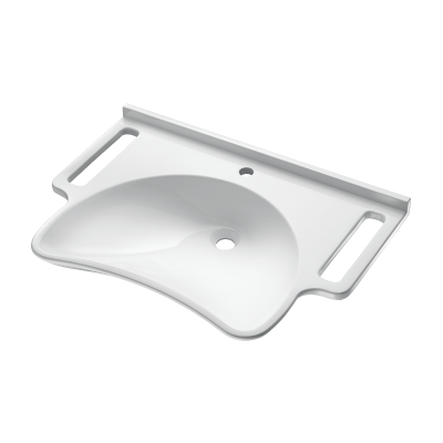 Wall mounted MINERALCAST PMR washbasin