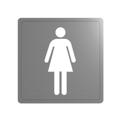 Stainless steel toilet signs