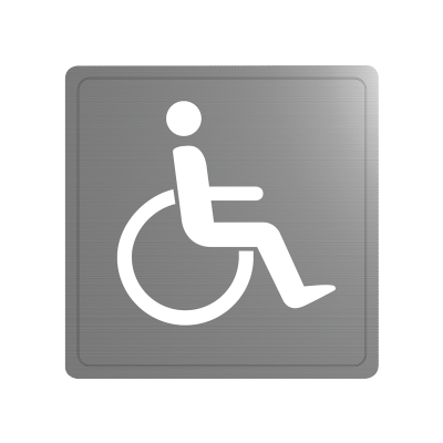 304 Stainless steel disabled toilet sign