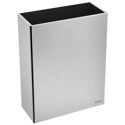 Wall-mounted 304 stainless steel bin, 38 litres