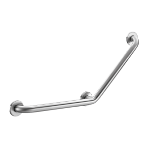 Basic angled grab bar 135°, satin, 400 x 400mm