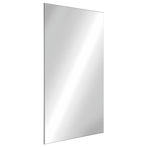 Rectangular stainless steel mirror, H. 1000mm