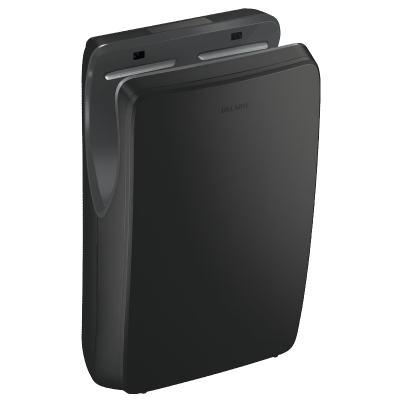 SPEEDJET 2 matte black air pulse hand dryer, with HEPA filter