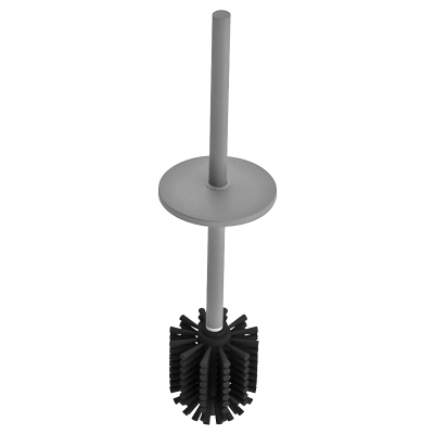 Toilet brush with lid and handle