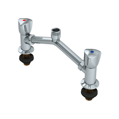 Subassembly for deck-mounted mixer