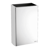 510465P-Wall-mounted rectangular stainless steel bin, 20 litres