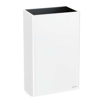 Wall-mounted rectangular stainless steel bin, 20 litres