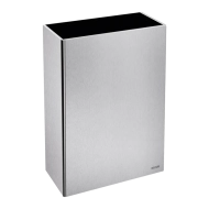 510467S-Wall-mounted rectangular stainless steel bin, 50 litres
