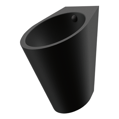 BLACK FINO DESIGNER URINAL - PAINT IT BLACK!