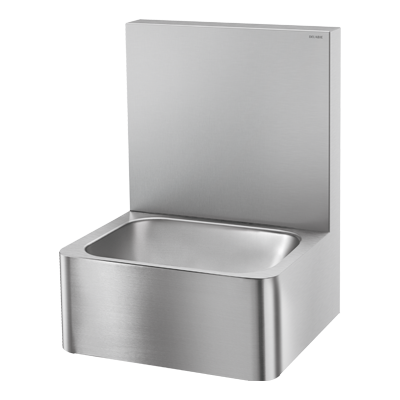 Hygiene washbasin in stainless steel
