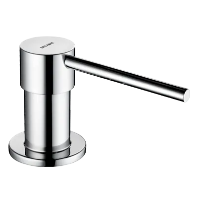 Deck-mounted liquid soap dispensers