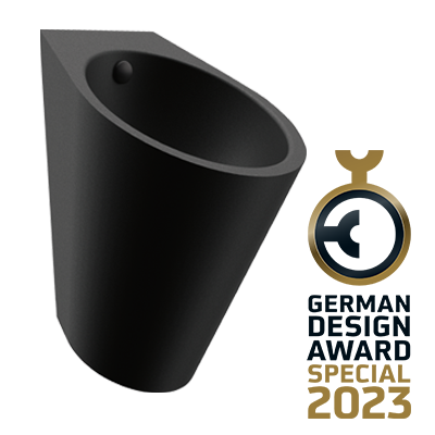 2023 German Design Award winner: FINO matte black urinal
