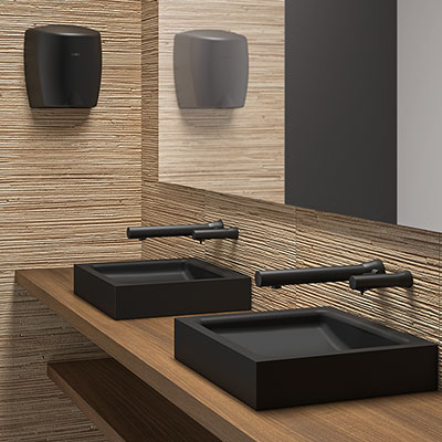 Matte black washrooms - by invitation only!