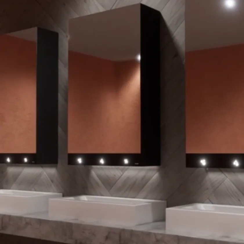 Mirror cabinet with 4 functions