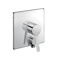 2551EP-Recessed shower mixer with pressure-balancing and angled outlet