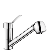 2211-Mechanical mixer with retracting hand spray