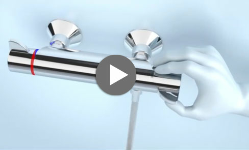 Thermostatic shower mixer: anti-scalding safety and infection control